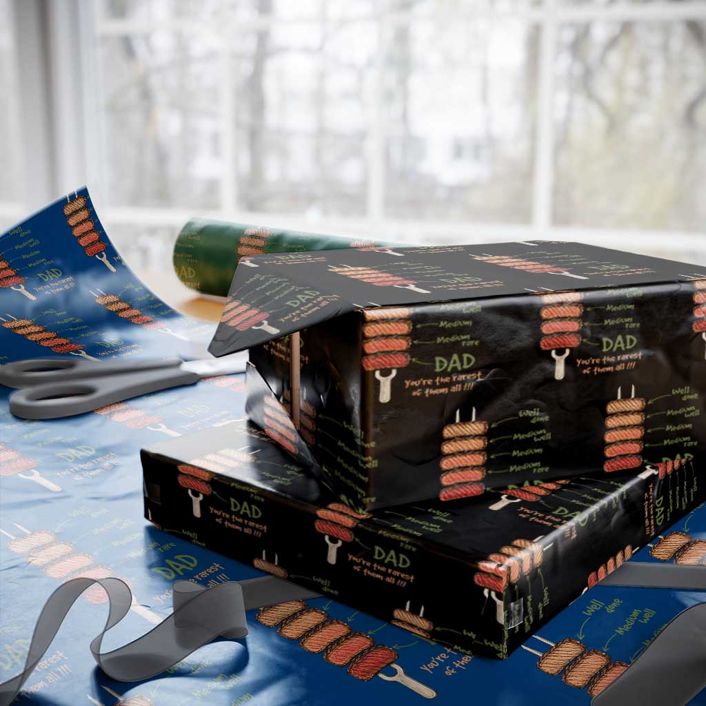 Grill Dad Wrapping Paper Roll You're The Rarest of Them All BBQ Father