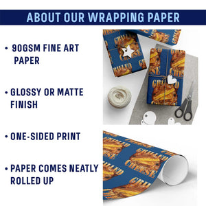 Grilled Cheese Wrapping Paper Roll Food Lover Funny Gag Weird Meme 90s TS11 Print Your Wear
