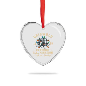 Griswold Christmas Lights Heart Crystal Glass Ornament Exterior Illumination Ask for Sparky Funny Holiday TS02 Print Your Wear