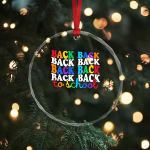 Groovy Back To School Crystal Glass Ornament First Day of School Colorful Teacher Student Kids TS14 Print Your Wear