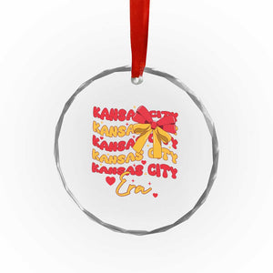 Groovy In My Kansas City Era Crystal Glass Ornament Retro Coquette Bow TS02 Print Your Wear