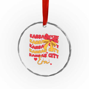 Groovy In My Kansas City Era Crystal Glass Ornament Retro Coquette Bow TS02 Print Your Wear