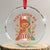 Groovy Xmas Skateboard Crystal Glass Ornament Can't Catch Me Gingerbread Boy TS09 Transparent Glass 3'' Circle Print Your Wear
