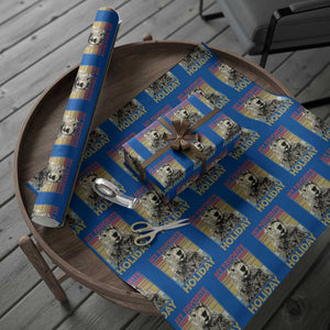Groundhog Day Wrapping Paper Roll Retro My Favorite Holiday Retro Woodchuck TS10 Blue Print Your Wear