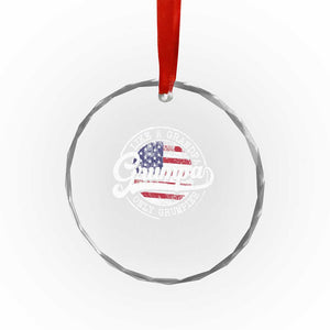 Grumpa Like Regular Grandpa Only Grumpier Crystal Glass Ornament Funny Grandfather Grandpa American Flag TS10 Print Your Wear