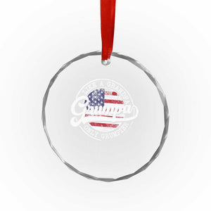 Grumpa Like Regular Grandpa Only Grumpier Crystal Glass Ornament Funny Grandfather Grandpa American Flag TS10 Print Your Wear