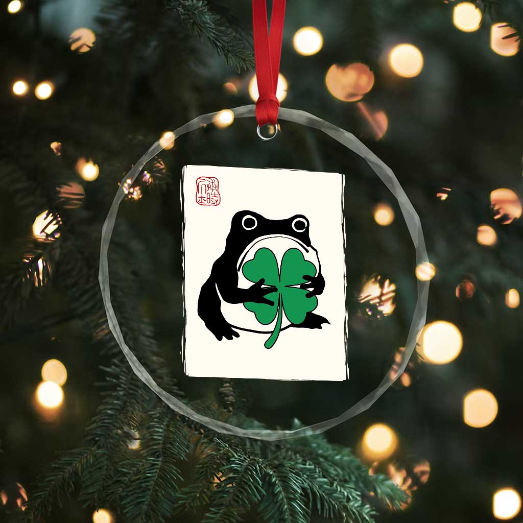 Grumpy Frog Japanese Crystal Glass Ornament St Patricks Day Gift TS12 Print Your Wear
