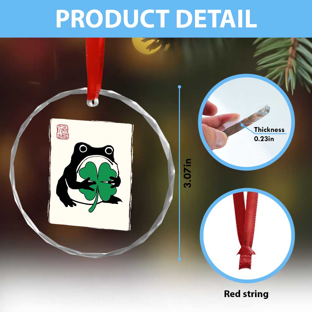 Grumpy Frog Japanese Crystal Glass Ornament St Patricks Day Gift TS12 Print Your Wear