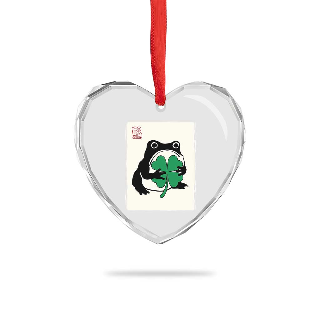 Grumpy Frog Japanese Heart Crystal Glass Ornament St Patricks Day Gift TS12 Print Your Wear