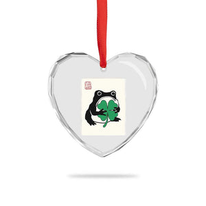 Grumpy Frog Japanese Heart Crystal Glass Ornament St Patricks Day Gift TS12 Print Your Wear