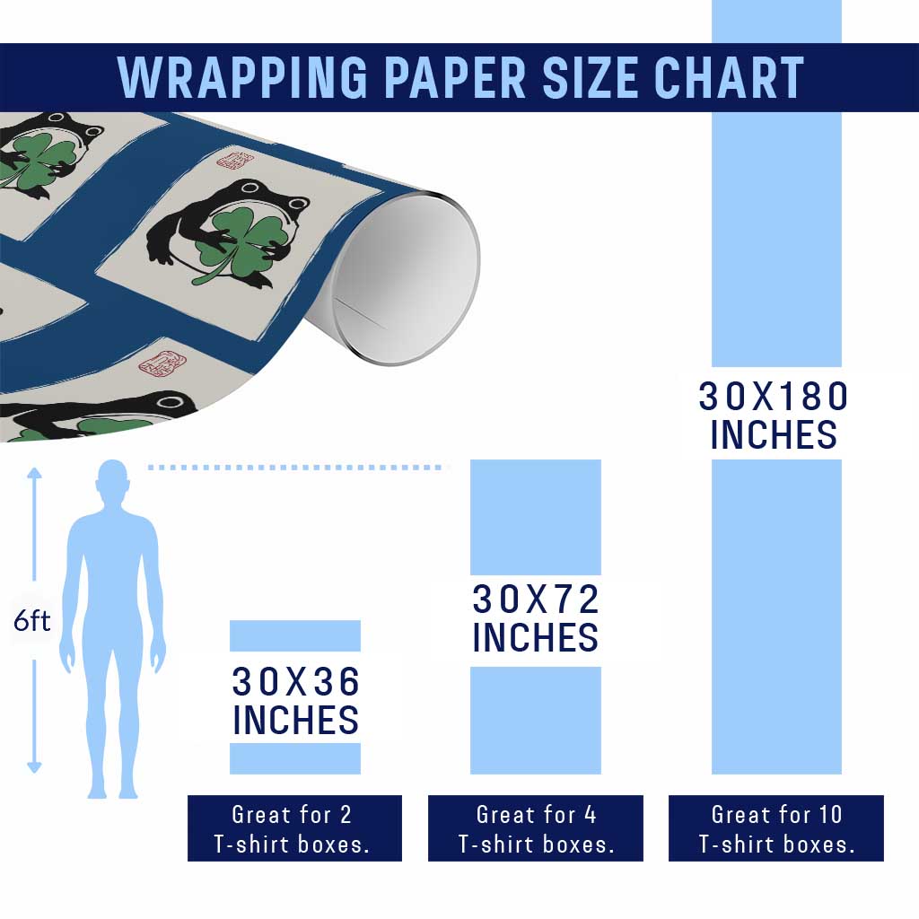 Grumpy Frog Japanese Wrapping Paper Roll St Patricks Day Gift TS12 Print Your Wear