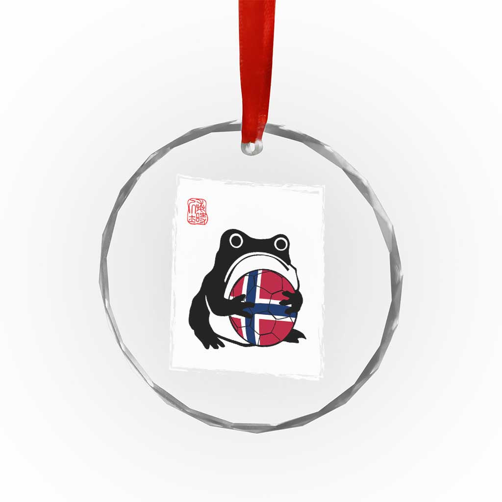 Grumpy Frog Norway Soccer Fan Crystal Glass Ornament Japanese Style Match Day TS12 Print Your Wear