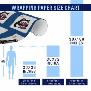 Grumpy Frog Norway Soccer Fan Wrapping Paper Roll Japanese Style Match Day TS12 Print Your Wear