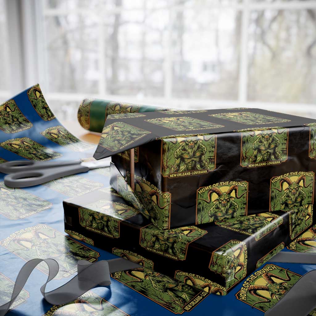 Grunch Road Monster Wrapping Paper Roll Home Of The Grunch Nola Louisiana TS11 Black Print Your Wear