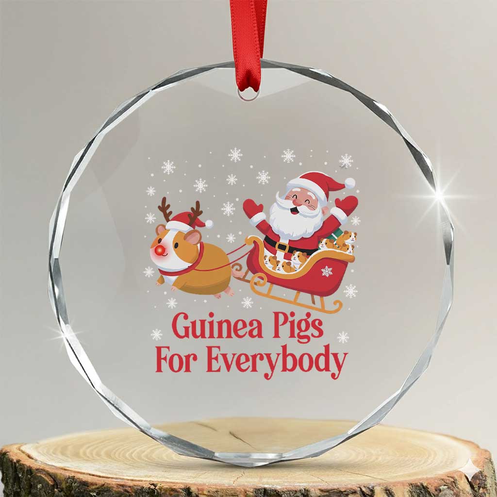 Guinea Pigs For Everybody Crystal Glass Ornament Funny Xmas Gift TS12 Transparent Glass 3'' Circle Print Your Wear