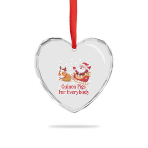 Guinea Pigs For Everybody Heart Crystal Glass Ornament Funny Xmas Gift TS12 Print Your Wear