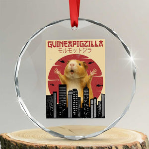Guineapigzilla Giant Crystal Glass Ornament Funny Guinea Pig Monster Tokyo Japan Gift TS12 Transparent Glass 3'' Circle Print Your Wear