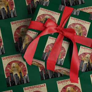 Guineapigzilla Giant Wrapping Paper Roll Funny Guinea Pig Monster Tokyo Japan Gift TS12 Green Print Your Wear