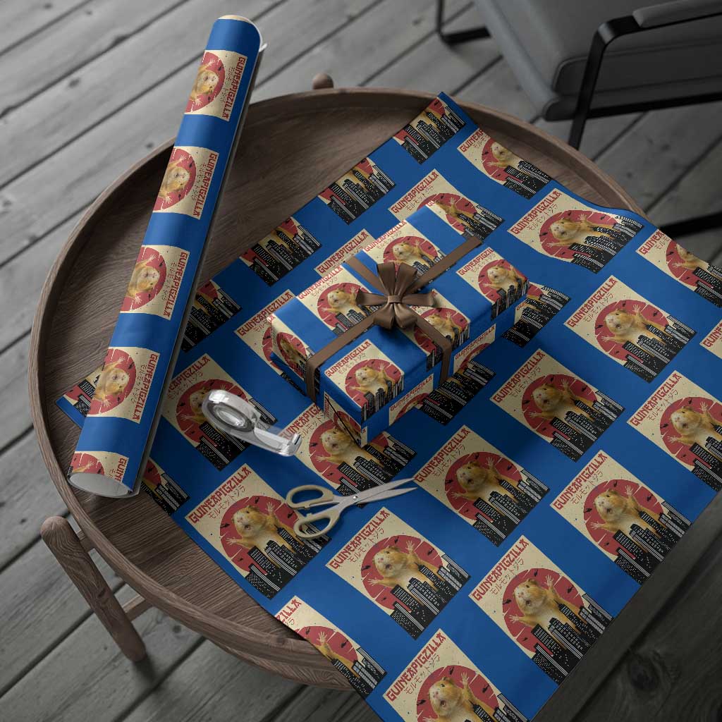 Guineapigzilla Giant Wrapping Paper Roll Funny Guinea Pig Monster Tokyo Japan Gift TS12 Blue Print Your Wear