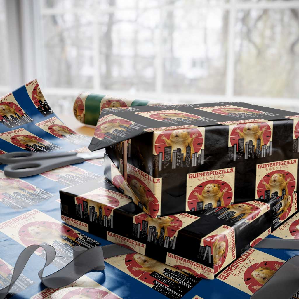 Guineapigzilla Giant Wrapping Paper Roll Funny Guinea Pig Monster Tokyo Japan Gift TS12 Black Print Your Wear