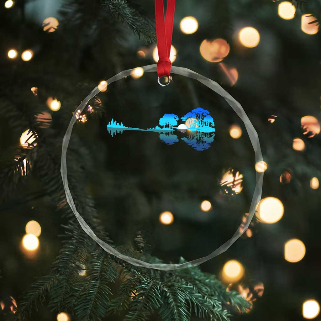 Guitar Lake Crystal Glass Ornament Retro Tree Shadow Acoustic Guitarist Musician TS10 Print Your Wear