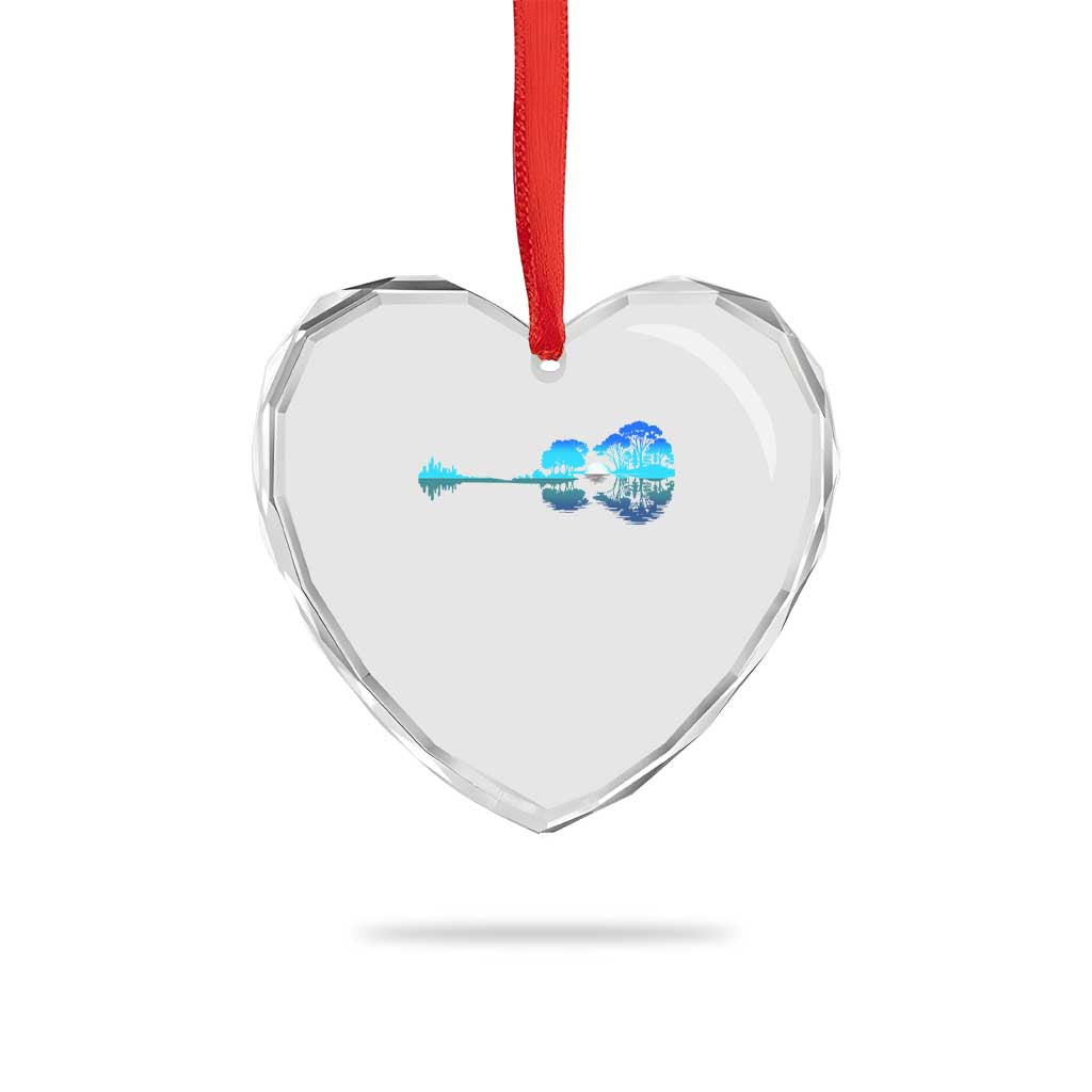 Guitar Lake Heart Crystal Glass Ornament Retro Tree Shadow Acoustic Guitarist Musician TS10 Print Your Wear