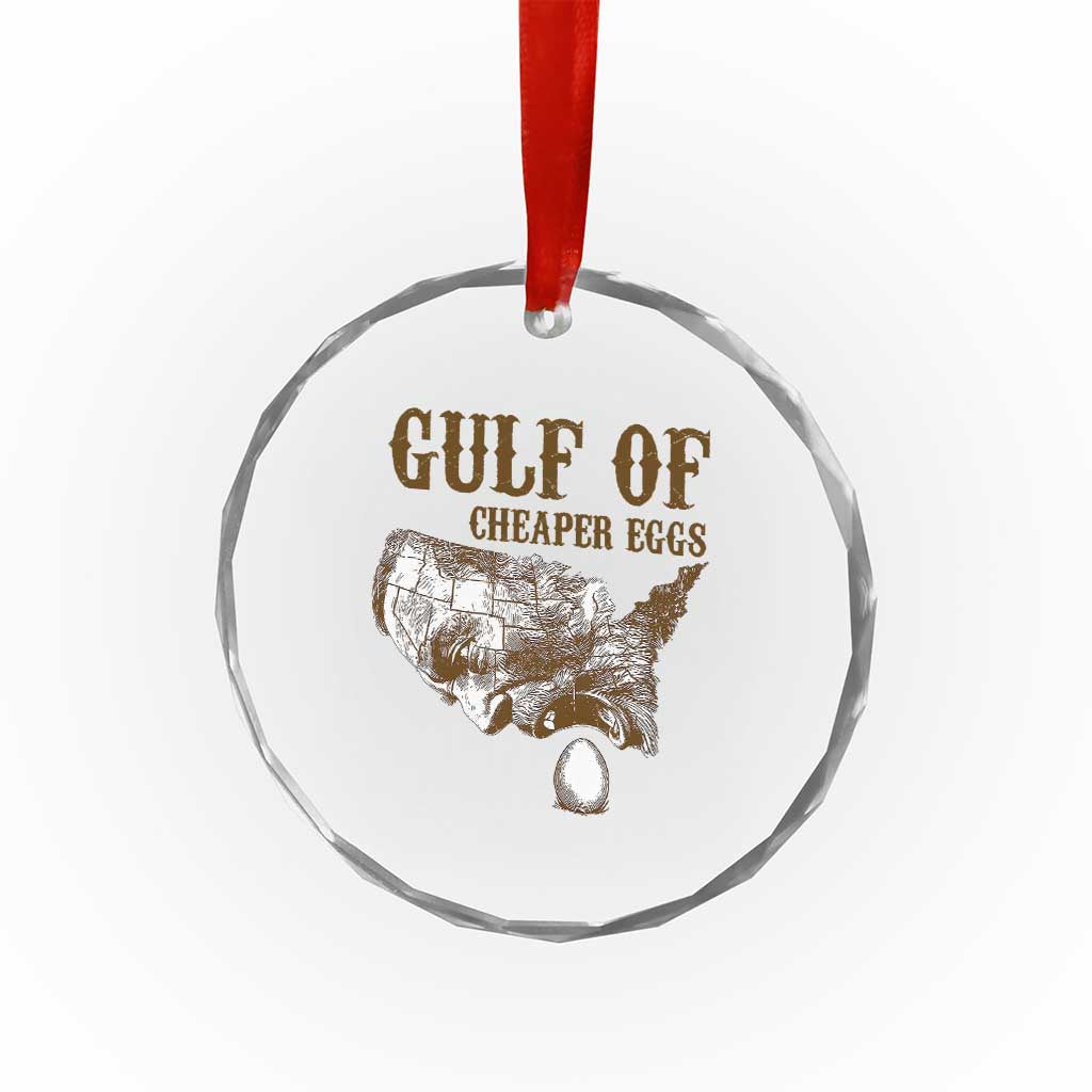 Gulf of Cheaper Eggs Crystal Glass Ornament Gulf of Mexico TS02 Print Your Wear