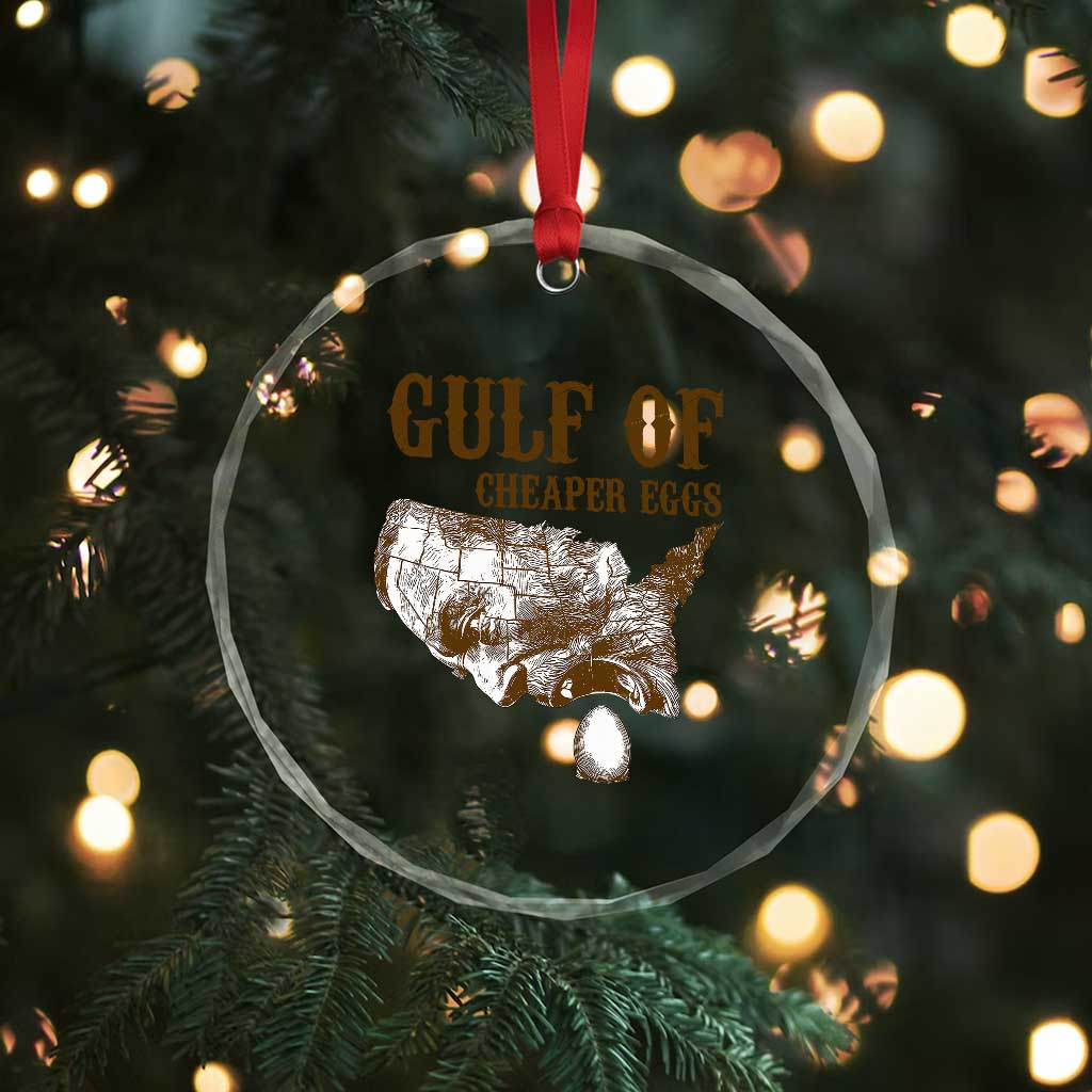 Gulf of Cheaper Eggs Crystal Glass Ornament Gulf of Mexico TS02 Print Your Wear