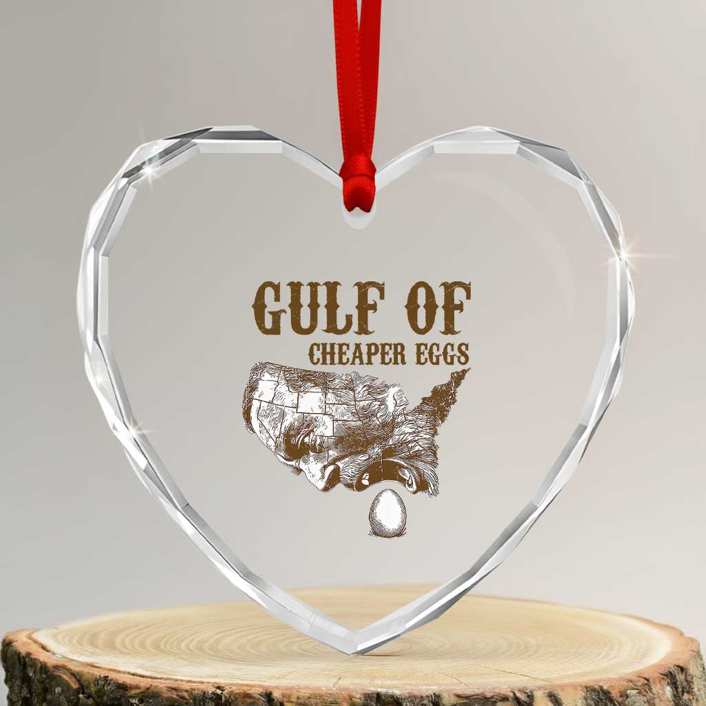 Gulf of Cheaper Eggs Heart Crystal Glass Ornament Gulf of Mexico TS02 Transparent Glass 3'' Heart Print Your Wear