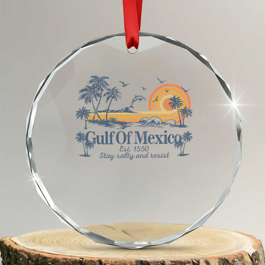 Gulf of Mexico Crystal Glass Ornament Always And Forever Resist TS10 Transparent Glass 3'' Circle Print Your Wear