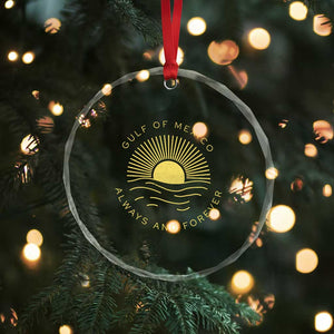 Gulf of Mexico Crystal Glass Ornament Always & Forever Vintage Sunset Political TS02 Print Your Wear