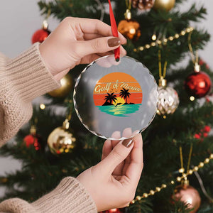 Gulf Of Mexico Crystal Glass Ornament Forever Beach Palms Summer Vacation - Print Your Wear