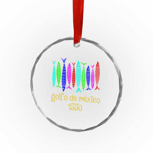 Gulf of Mexico Crystal Glass Ornament Golfo de México 1550 Retro Tuna TS02 Print Your Wear