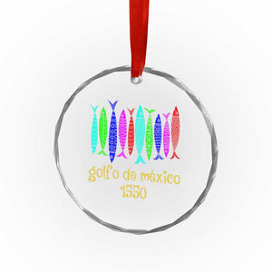 Gulf of Mexico Crystal Glass Ornament Golfo de México 1550 Retro Tuna TS02 Print Your Wear