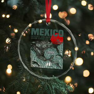 Gulf of Mexico Estd 1550 Crystal Glass Ornament Golfo De Mexico Historic Map Retro Graphic TS02 Print Your Wear