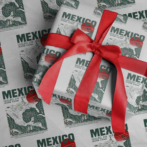 Gulf of Mexico Estd 1550 Wrapping Paper Roll Golfo De Mexico Historic Map Retro Graphic TS02 White Print Your Wear