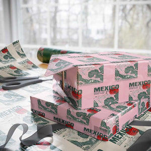 Gulf of Mexico Estd 1550 Wrapping Paper Roll Golfo De Mexico Historic Map Retro Graphic TS02 Light Pink Print Your Wear