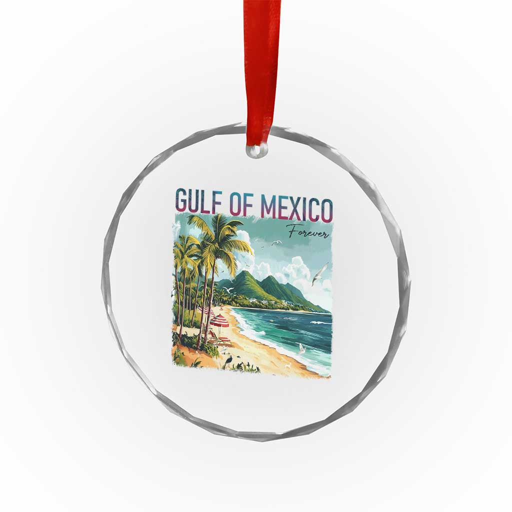 Gulf of Mexico Forever Crystal Glass Ornament Retro Beach TS02 Print Your Wear