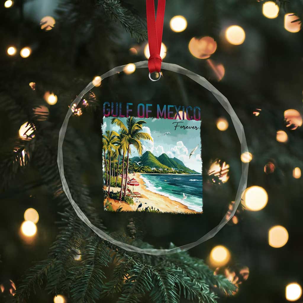 Gulf of Mexico Forever Crystal Glass Ornament Retro Beach TS02 Print Your Wear