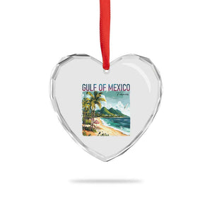 Gulf of Mexico Forever Heart Crystal Glass Ornament Retro Beach TS02 Print Your Wear