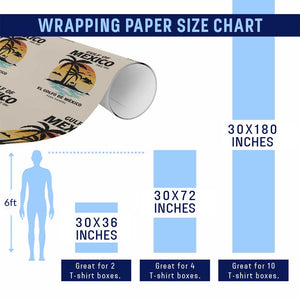 Gulf of Mexico Forever Since 1550 Wrapping Paper Roll Golfo De Mexico Para Siempre Retro Beach TS02 Print Your Wear