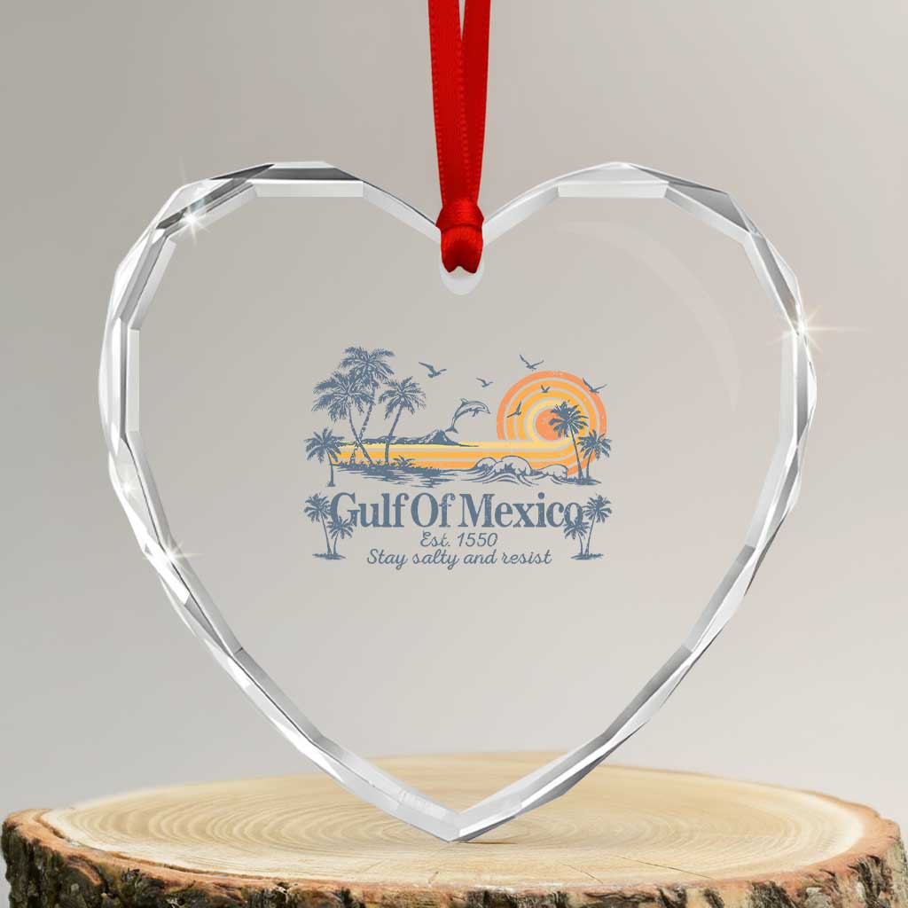 Gulf of Mexico Heart Crystal Glass Ornament Always And Forever Resist TS10 Transparent Glass 3'' Heart Print Your Wear