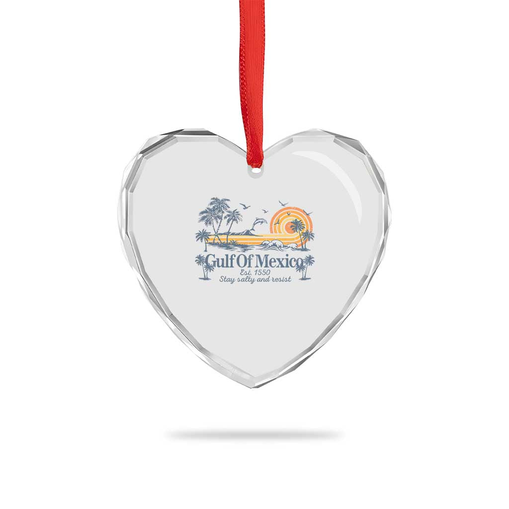 Gulf of Mexico Heart Crystal Glass Ornament Always And Forever Resist TS10 Print Your Wear