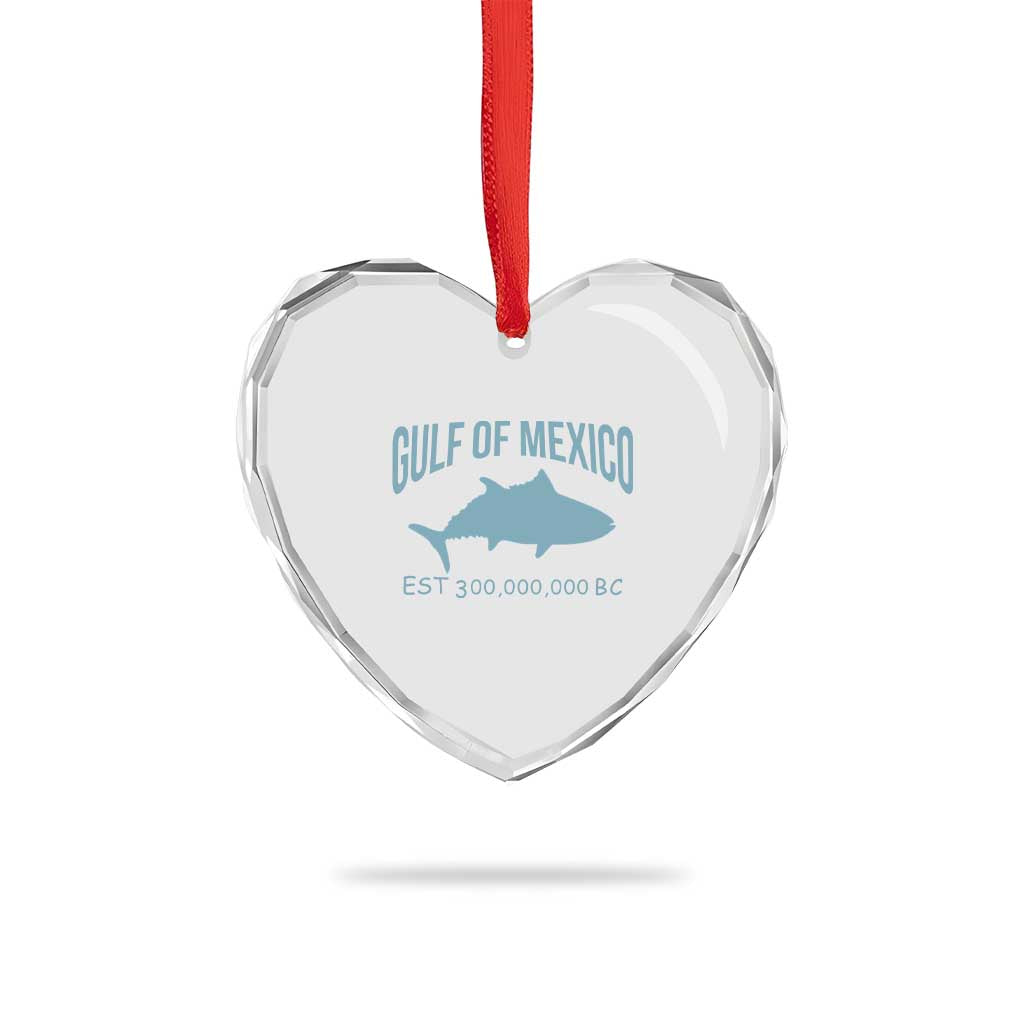 Gulf of Mexico Heart Crystal Glass Ornament Est 300,000,000 BC Funny Tuna TS02 Print Your Wear