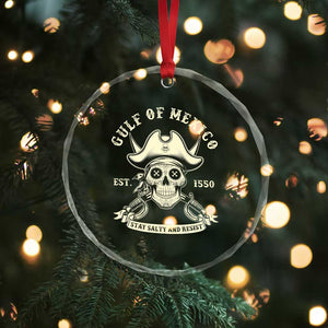 Gulf of Mexico Pirate Sugar Skull Crystal Glass Ornament Est 1550 Stay Salty And Resist TS02 Print Your Wear