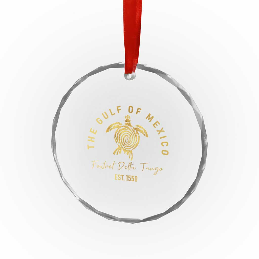Gulf Of Mexico Turtle Crystal Glass Ornament Foxtrots Deltas Tangos TS02 Print Your Wear