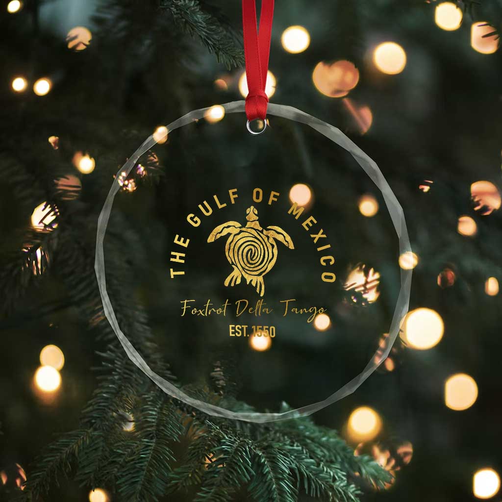 Gulf Of Mexico Turtle Crystal Glass Ornament Foxtrots Deltas Tangos TS02 Print Your Wear