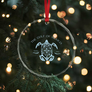 Gulf of Mexico Turtle Crystal Glass Ornament Golfo de Mexico Forever TS02 Print Your Wear