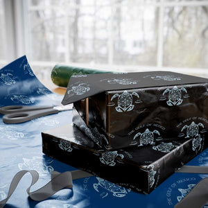 Gulf of Mexico Turtle Wrapping Paper Roll Golfo de Mexico Forever TS02 Black Print Your Wear