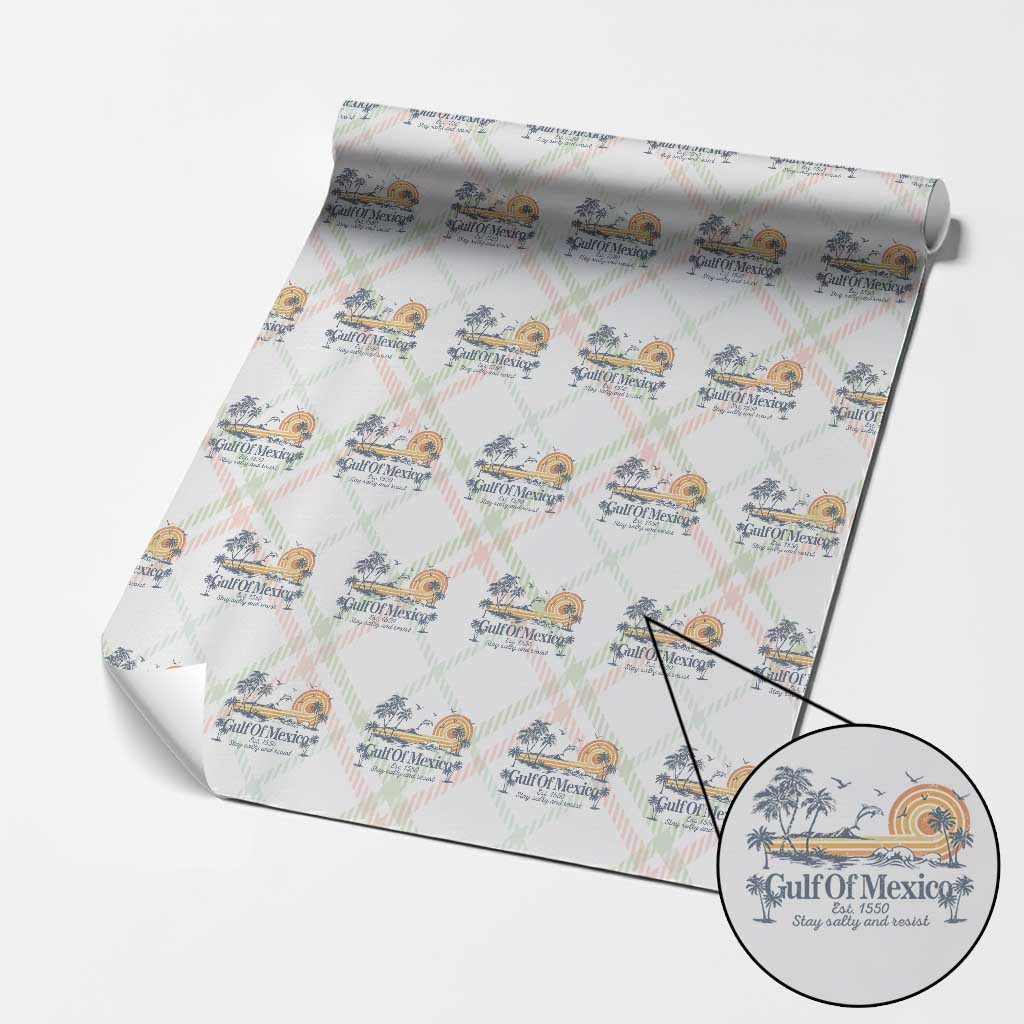 Gulf of Mexico Wrapping Paper Roll Always And Forever Resist TS10 Christmas Plaid Print Your Wear